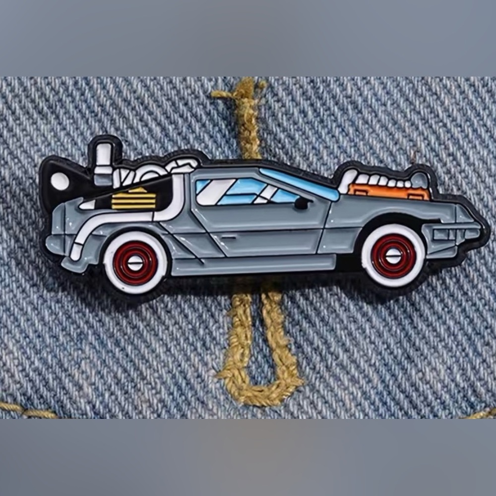 Back to the Future DeLorean “Time Machine” Alloy Lapel Pin or Brooch Unisex- NWT